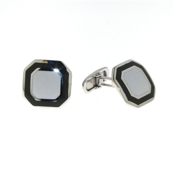 CUF1020 Sterling Silver Enamel Cuff Links