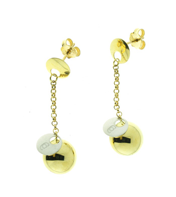 E000001 18k White & Yellow Gold Earrings