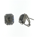 EDC0041 18k White Gold Black & White Diamond Earrings