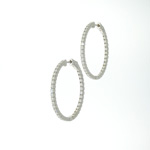 EDC01003 18k White Gold Diamond Earrings