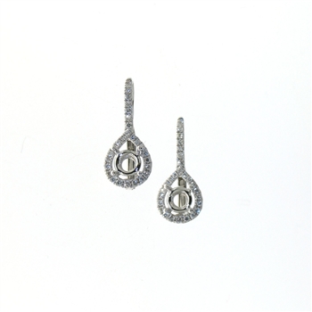 EDC01052 18k White Gold Diamond Earrings