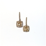 EDC01057 18k Rose Gold Diamond Earrings