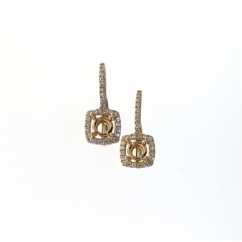 EDC01057 18k Rose Gold Diamond Earrings