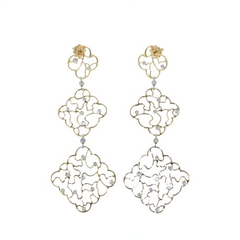 EDC01064 18k Rose Gold Diamond Earrings