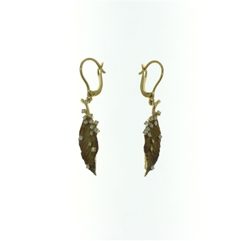 EDC01067 18k Yellow Gold Diamond Earrings