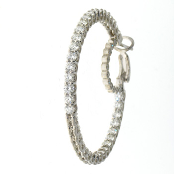 EDC1617 18k White Gold Diamond Earrings