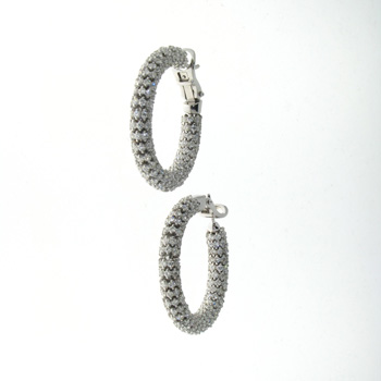 EDC1621 18k White Gold Diamond Earrings