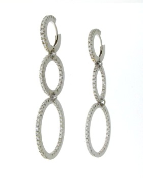 EDC2210 18k White Gold Diamond Earrings