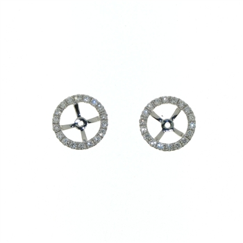 EDJ0010 18k White Gold Diamond Stud Jackets