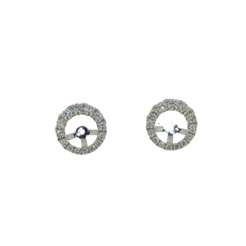 EDJ0011 18k White Gold Diamond Stud Jackets