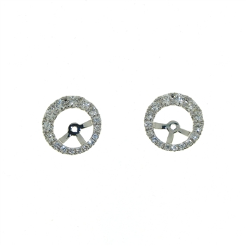 EDJ0012 18k White Gold Diamond Stud Jackets