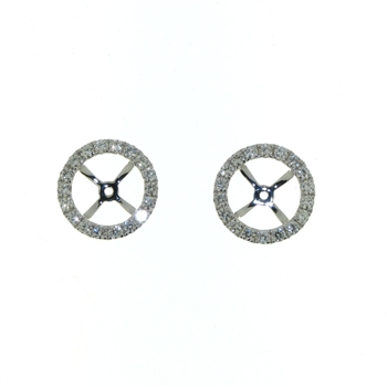 EDJ0014 18k White Gold Diamond Stud Jackets