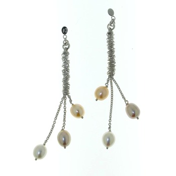 EDJ1997 18k White Gold Pearl Earring Jackets