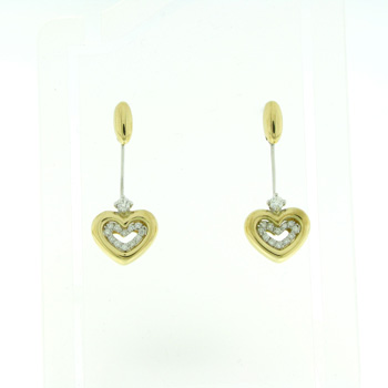 EDP0003 18k Yellow & White Gold Diamond Earrings