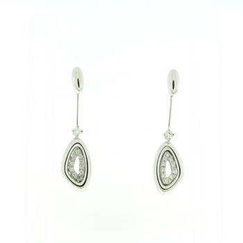 EDP0007 18k White Gold Diamond Earrings