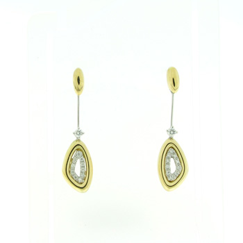 EDP0008 18k Yellow & White Gold Diamond Earrings