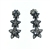 EDP0032 18k White Gold Diamond Enamel Earrings