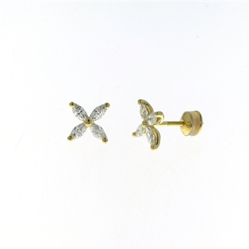 EDP0047 18k Yellow Gold Diamond Earrings