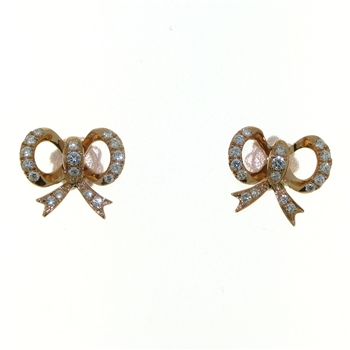 EDP0054 18k Rose Gold Diamond Earrings