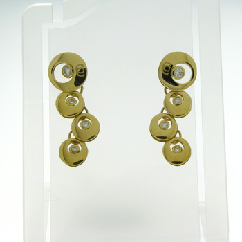 EDP01005 18k Yellow Gold Diamond Earrings