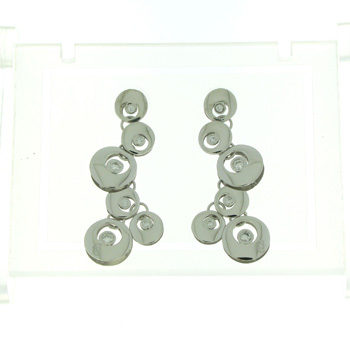 EDP01008 18k White Gold Diamond Earrings