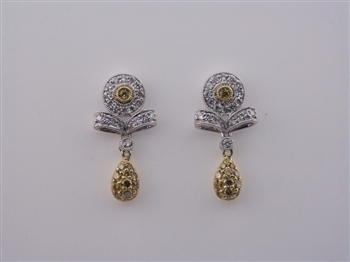 EDP2010 18k White & Yellow Gold Diamond Earrings