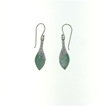 ESS1267 Sterling Silver Crystal Earrings