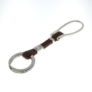 KYC1015 Sterling Silver & Leather Key Chain