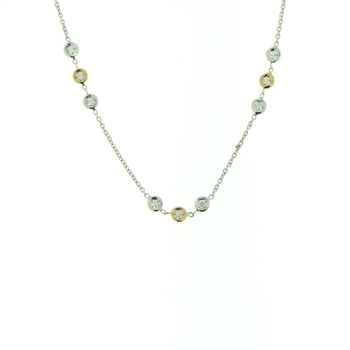 NEC0049 18k White Gold Diamond Necklace