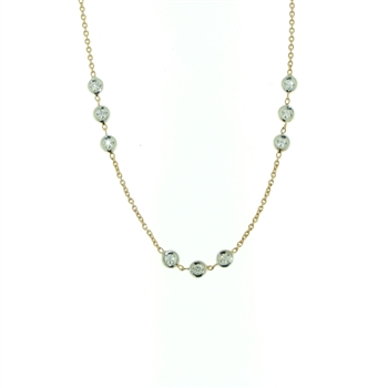 NEC0052 18k Rose Gold Diamond Necklace