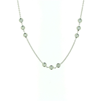 NEC0053 18k White Gold Diamond Necklace