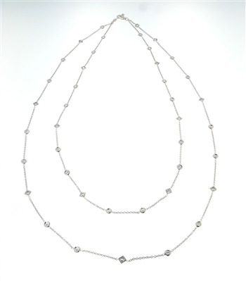 NEC0054 18k White Gold Diamond necklace
