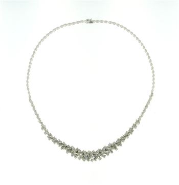 NEC0057 18k White Gold Diamond Necklace