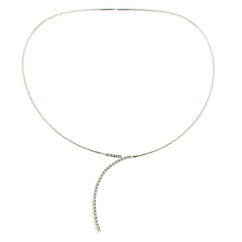 NEC01001 18k White Gold Diamond Necklace