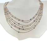 NEC1030 18k Rose Gold Diamond Necklace