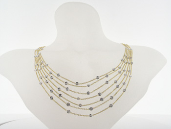 NEC1039 18k Yellow Gold Diamond Necklace