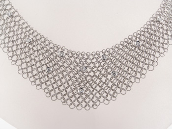 NEC1044 18k White Gold Diamond Necklace