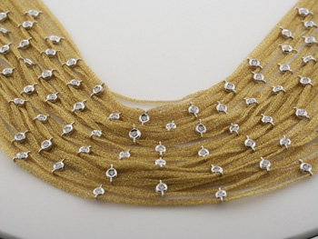 NEC1057 18k Yellow & White Gold Diamond Necklace