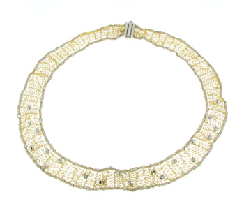 NEC1061 18k White & Yellow Gold Diamond Necklace