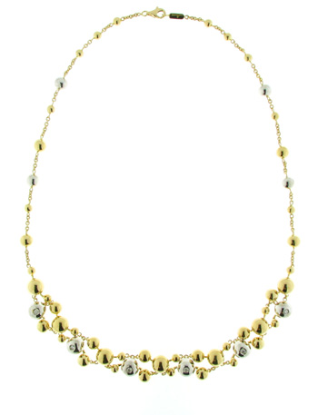 NEC1102 18k White & Yellow Gold Diamond Necklace