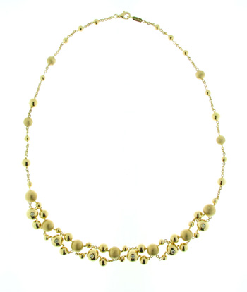 NEC1103 18k Yellow Gold Diamond Necklace