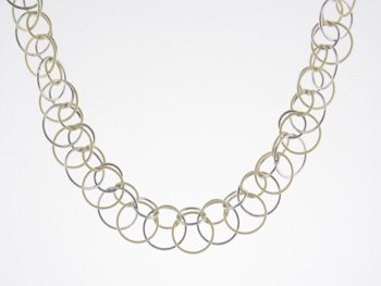 NLG1002 18k White & Yellow Gold Necklace