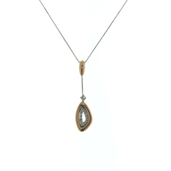 PLD0009 18k Rose Gold Diamond Pendant