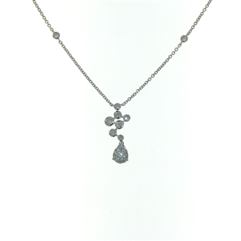 PLD0047 18k White Gold Diamond Necklace