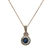 PLD0050 18k Rose Gold Diamond Sapphire Necklace