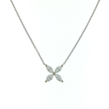 PLD0059 18k White Gold Diamond Necklace