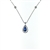 PLD01416 18k White Gold Diamond Sapphire Pendant