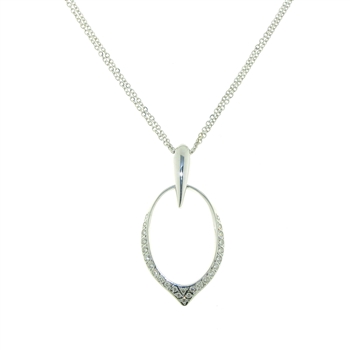 PLD01428 18k White Gold Diamond Necklace