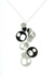 PLG1010 18k White Gold Onyx Necklace