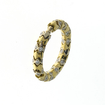 RLB01018 18k Yellow & White Gold Diamond Ring